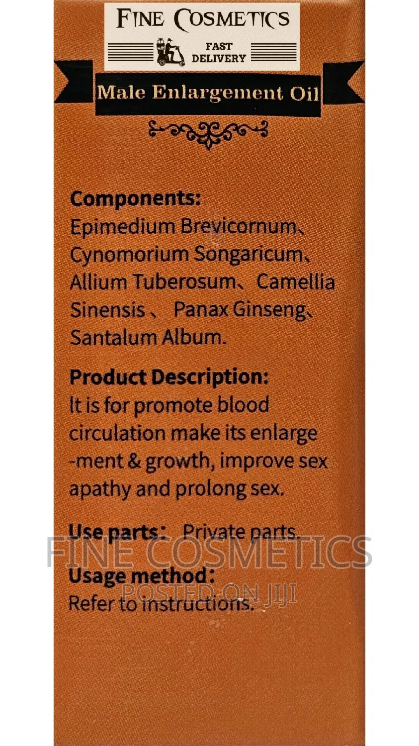 MK v. Male Enlargement Pure Essential Oil for Size + Stamina