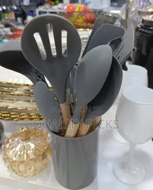 Wooden Handle Silicone Utensils