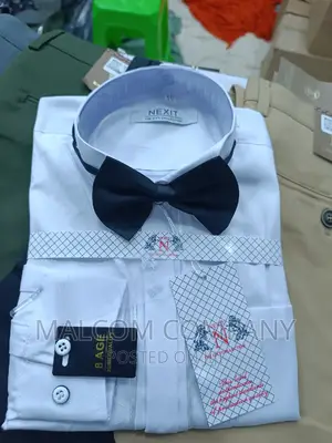 White Shirt With Bowtie for Children/ Boys