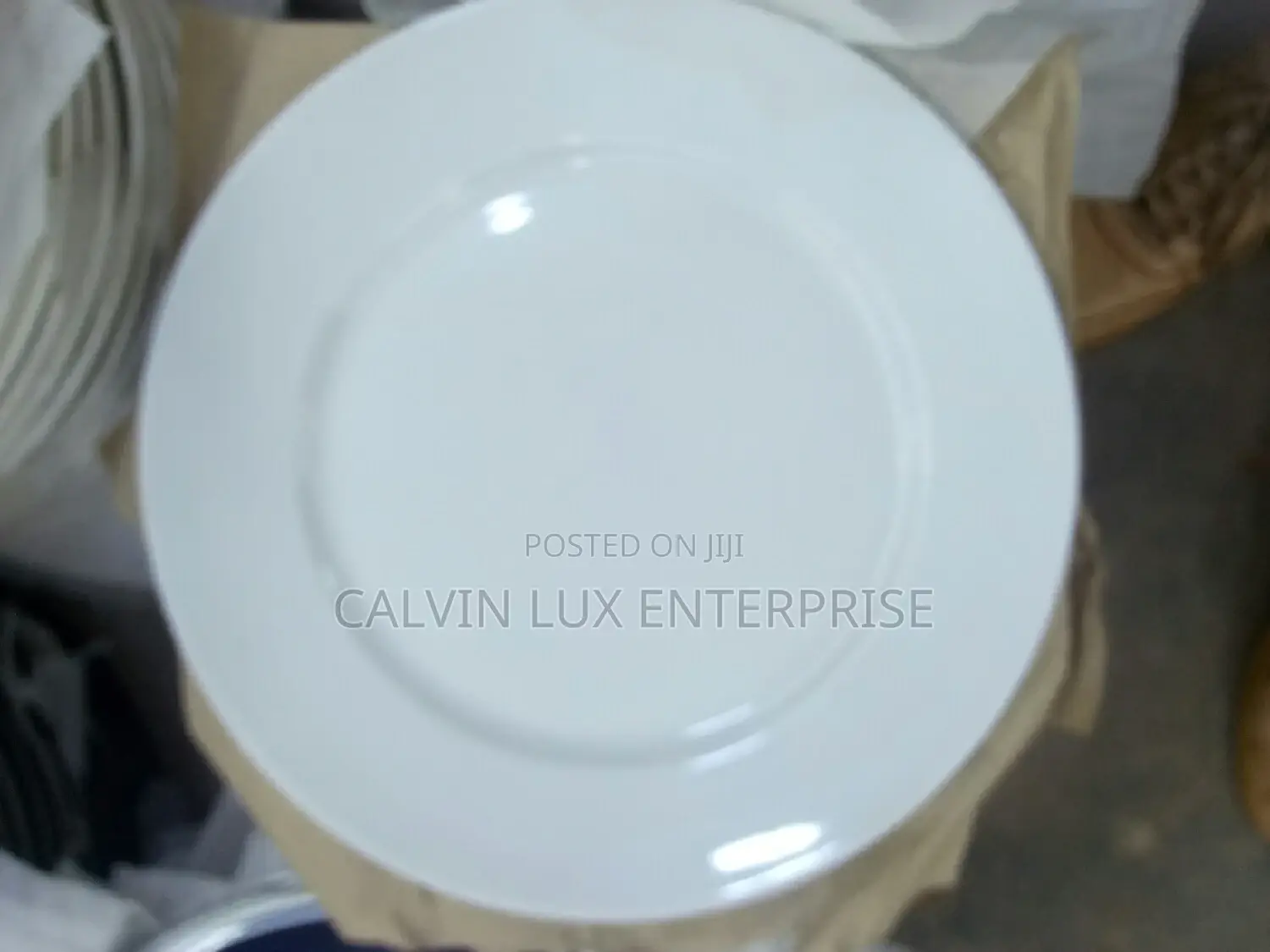 Dinner Plate Plain White Flat