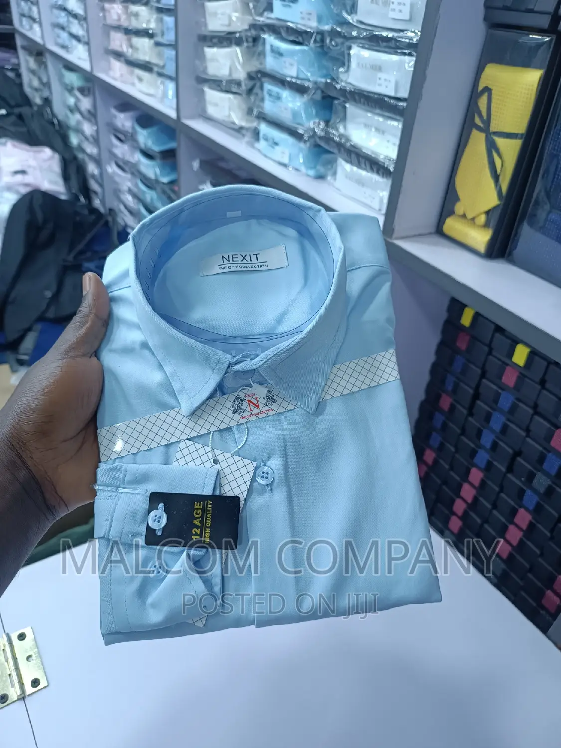 Children's Navy Blue Cotton Shirts