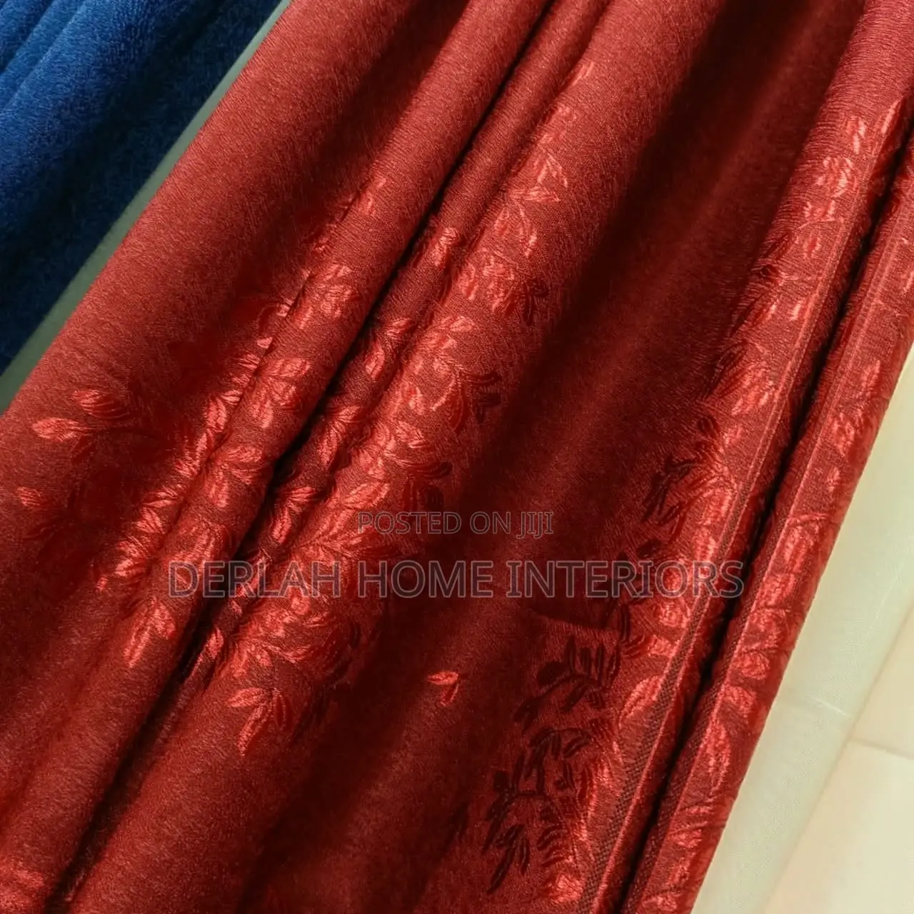 High Quality Curtain Fabrics in Maroon(Each Complete Meter )