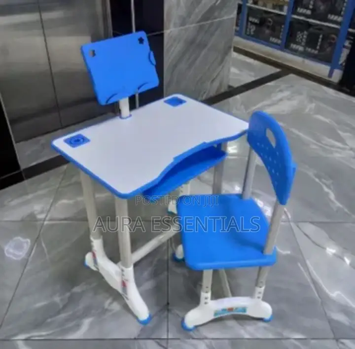 Adjustable Height Children Kids Study Table and Chair Set