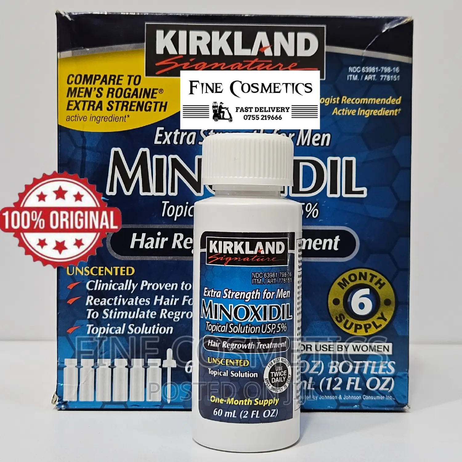 1PC KIRKLAND Men's Hair Regrowth Booster Nd Beard Stimulator