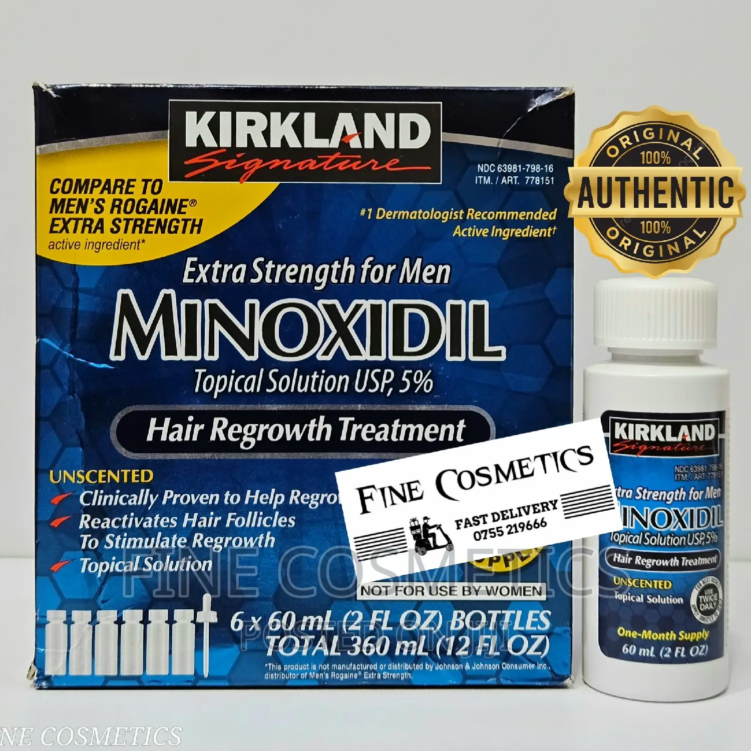 1PC KIRKLAND Men's Hair Regrowth Booster Nd Beard Stimulator
