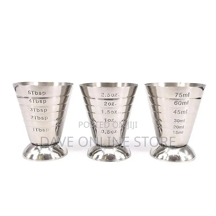 Stainless Steel Bar Measuring Cup, 2.5 Oz/5 TBSP/75 Ml