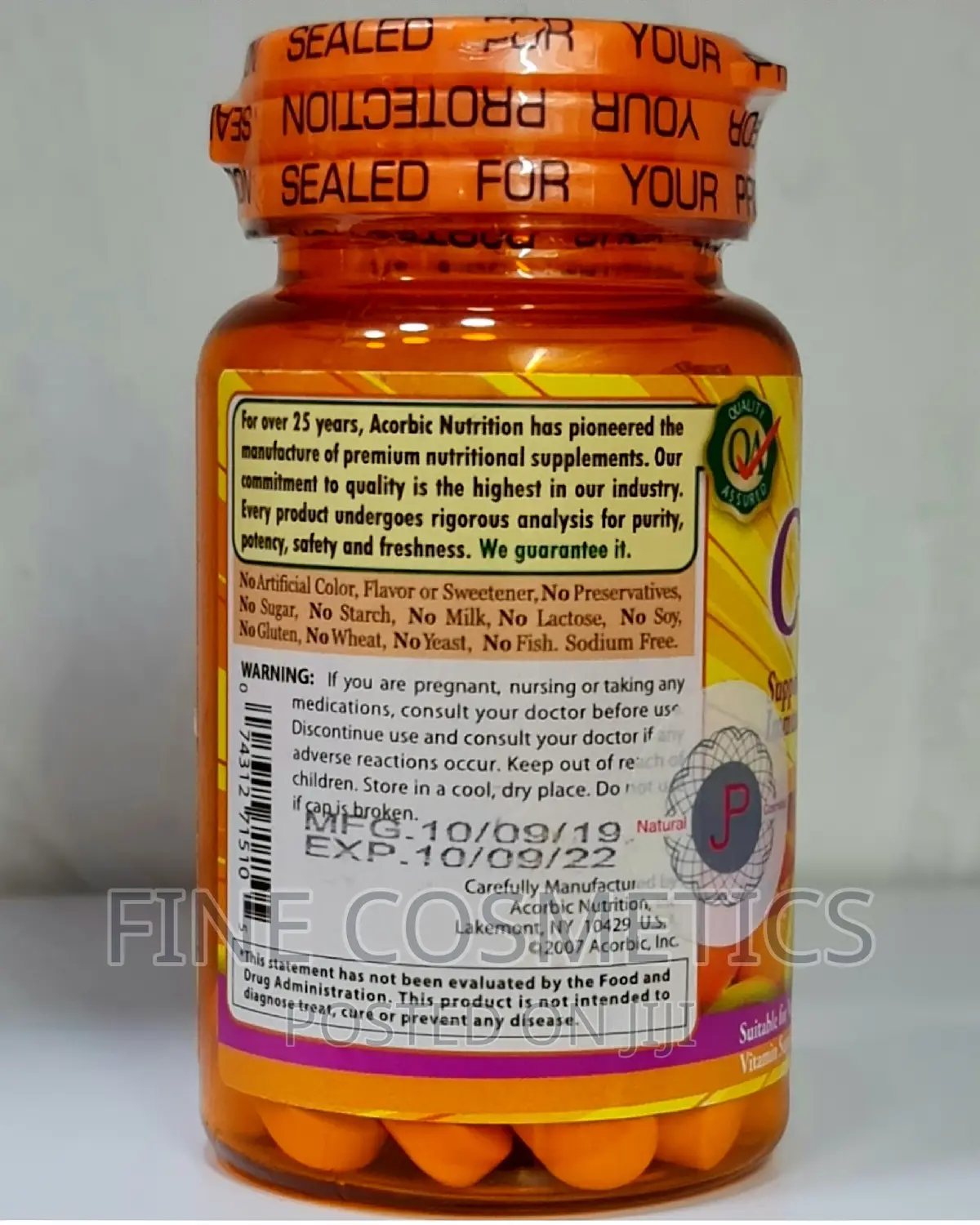 Acorbic Vitamin C 1000mg Healthy Skin + Immune Support Pills