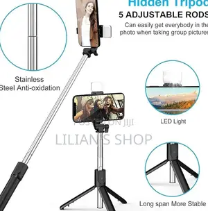 Bluetooth Selfie Stick and Tripod Stand With Wirelessremote