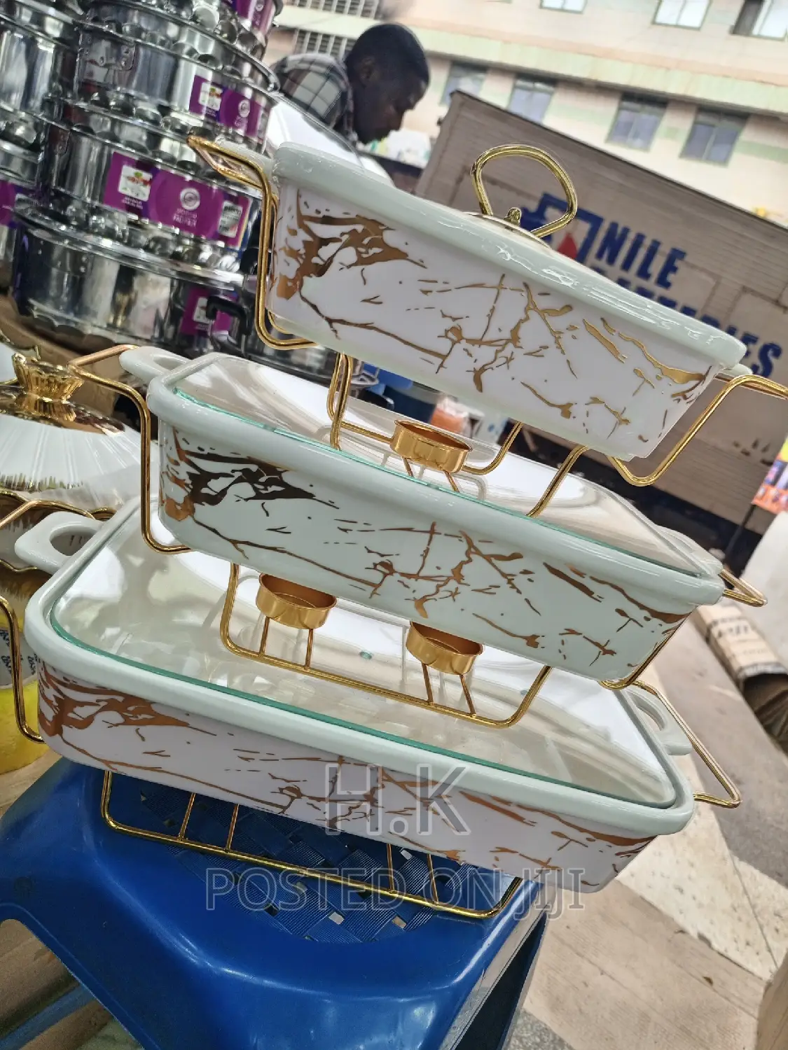 Square Food Warmer Set