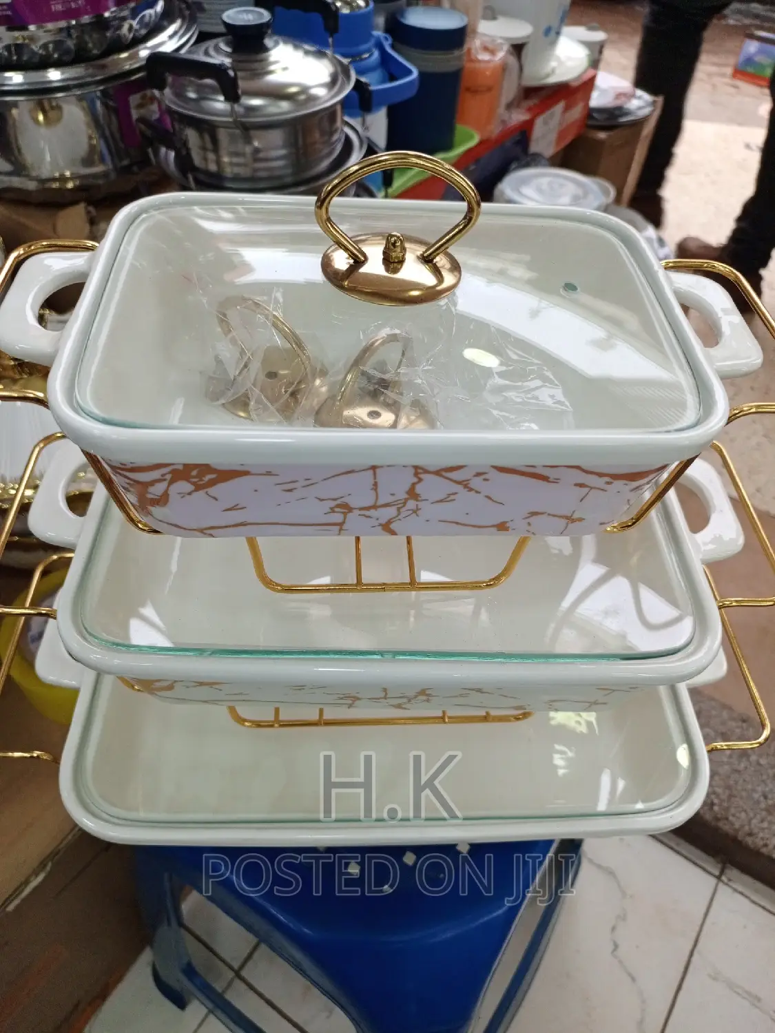 Square Food Warmer Set