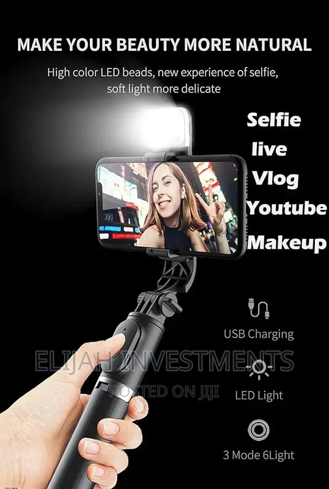 Bluetooth Selfie Stick Tripod Stand With Wireless Remote