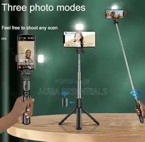 Selfie Stick With LED Light And Remote Wireless