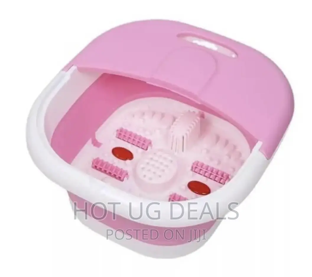 Folding Foot Bath Tub Massage Spa Massager- Multicolor