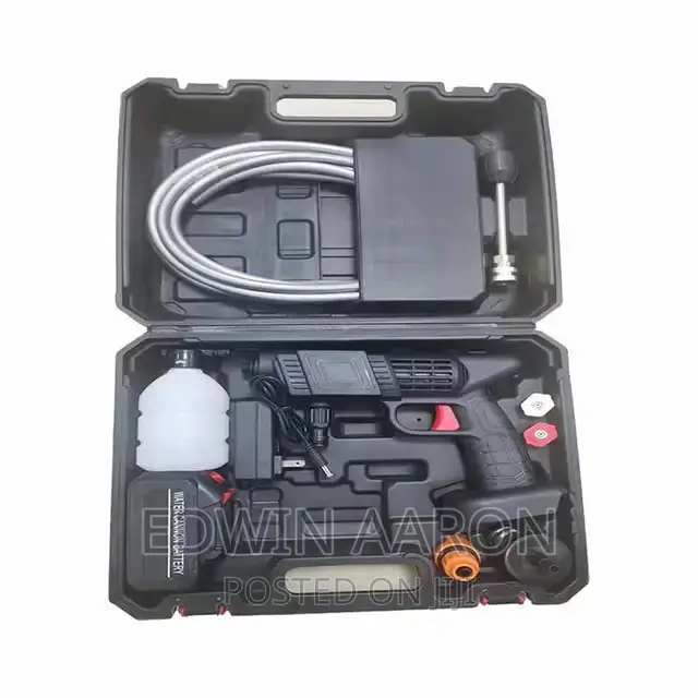 Pressure Spray Gun With Two Batteries.