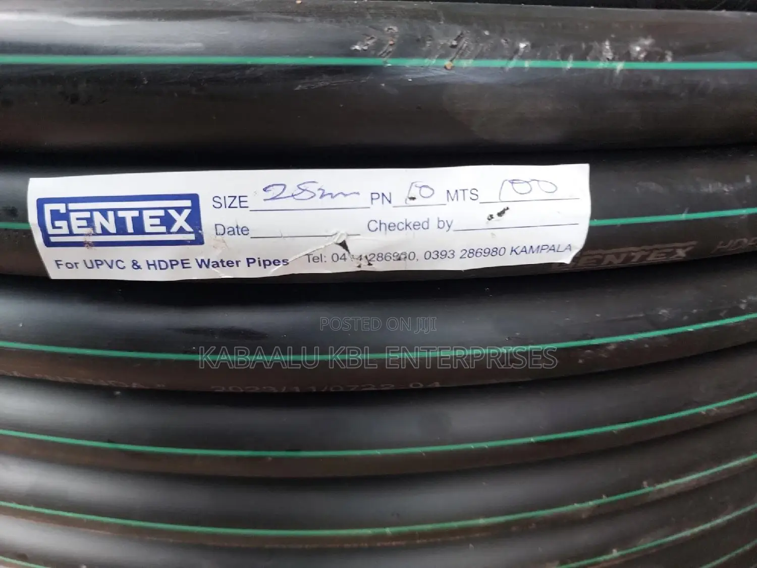 HDPE GENTEX Pipe 3⁄4"(25mm) Price for 100m Roll