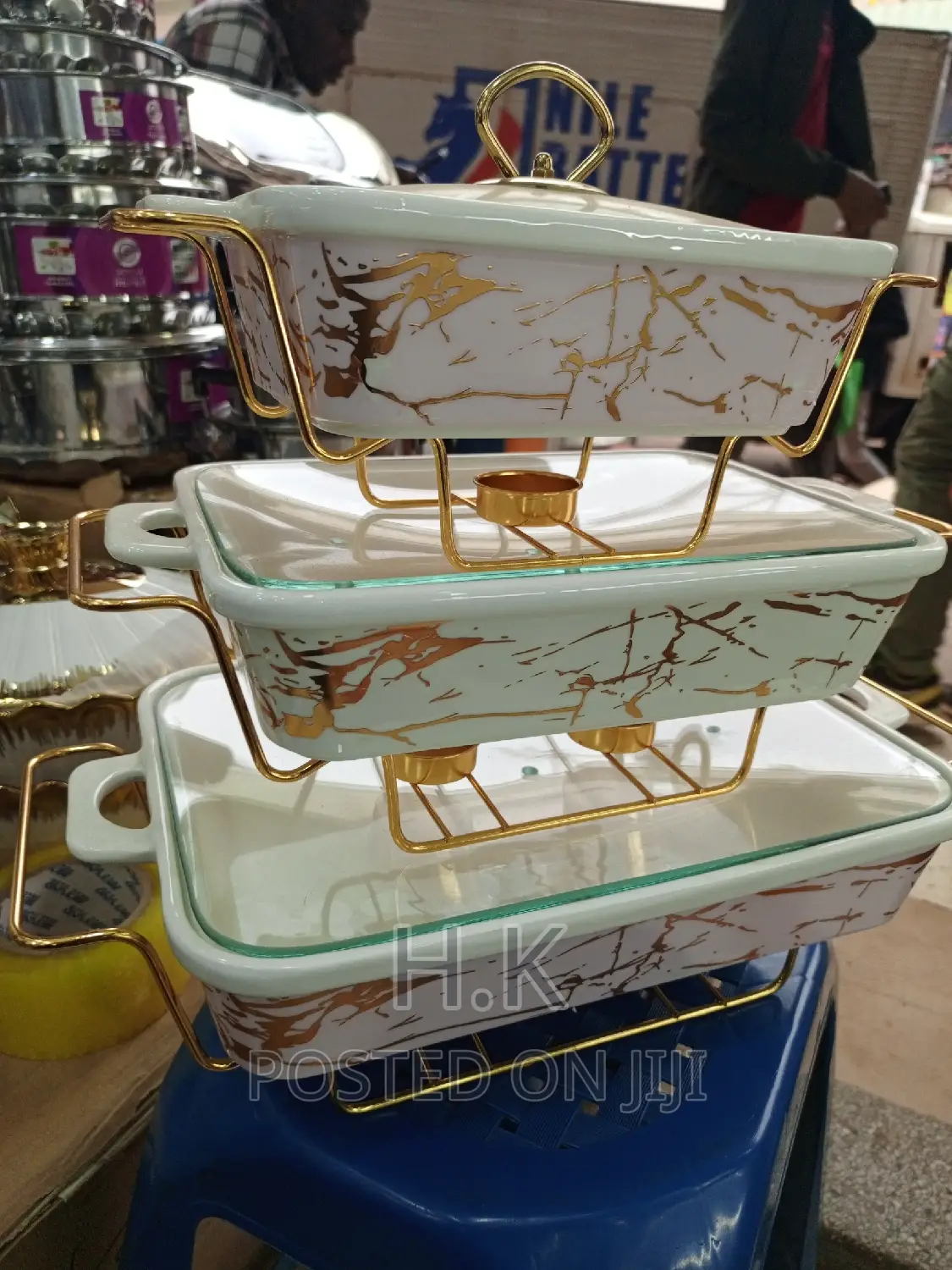 Square Food Warmer Set