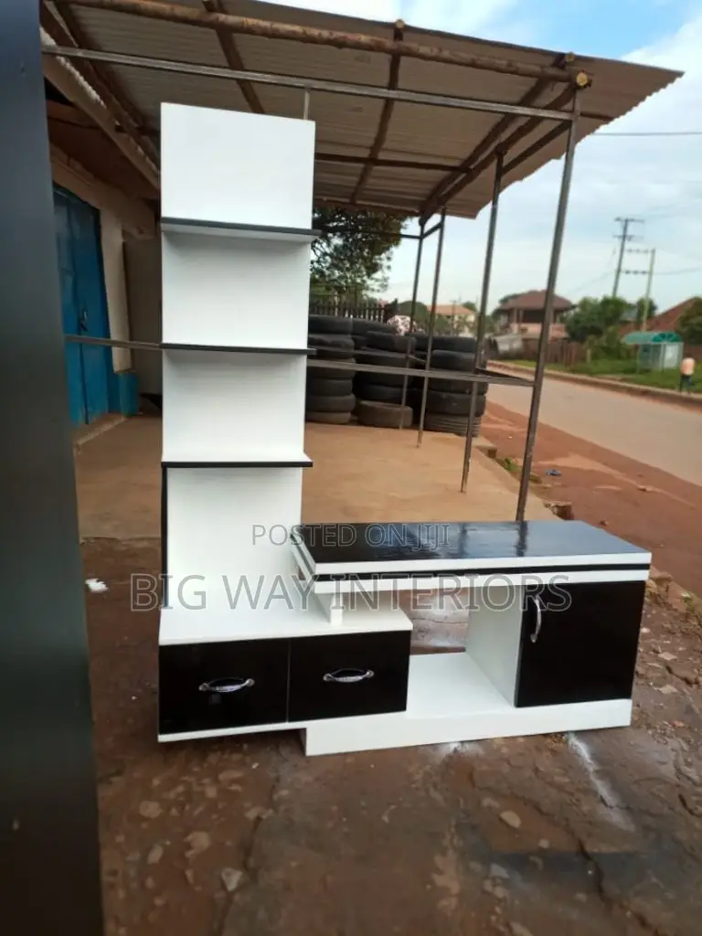 White Black Tv Stand