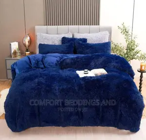 Fluffy Bedcover Duvet Blue