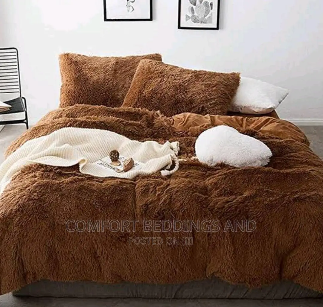 Fluffy Bedcover Duvet Brown