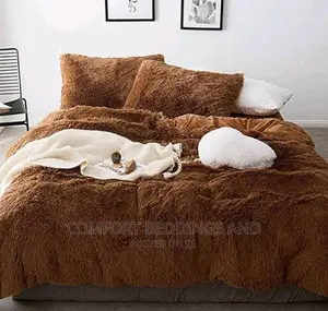 Fluffy Bedcover Duvet Brown
