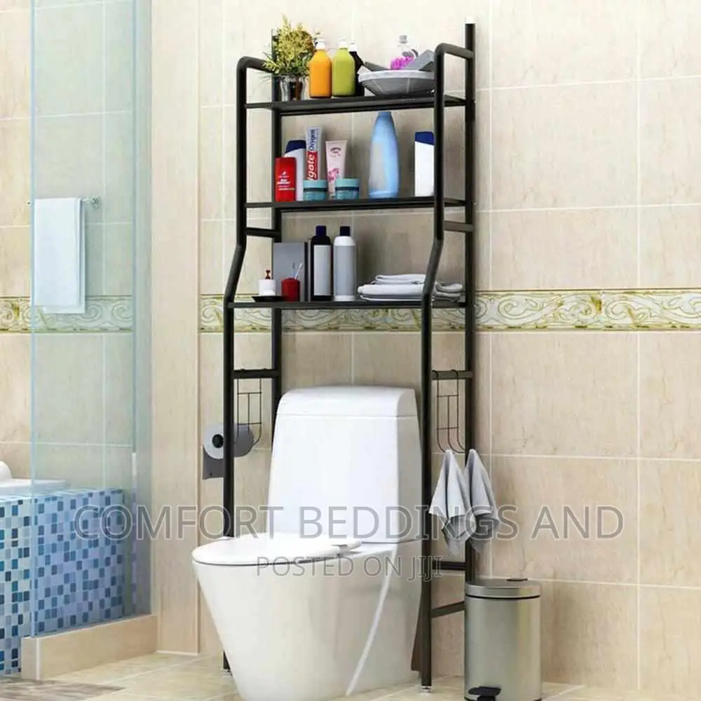 Toilet Rack Toilet Organiser Black