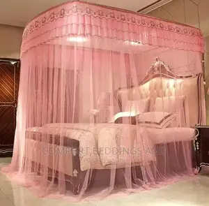 Photo - Two Stand Adjustable Mosquito Net Pink 5*6, 6*6