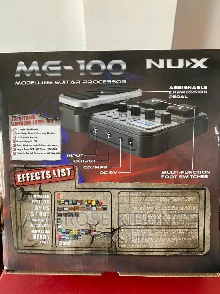 Excellent Quality NUX MG-100 Processor Guitar Effect Pedal.