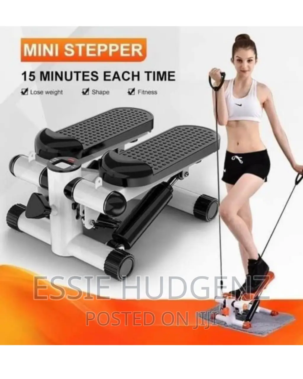 Mini Exercise Stepper With Resistance Bands