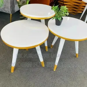 Stools White and Gold