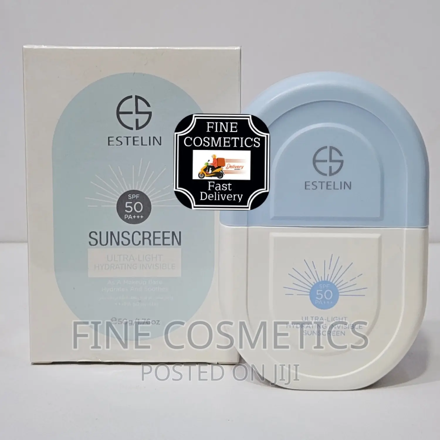 SPF50+ Sunscreen Hydrating Invisible Sunblock Cream -ESTELIN