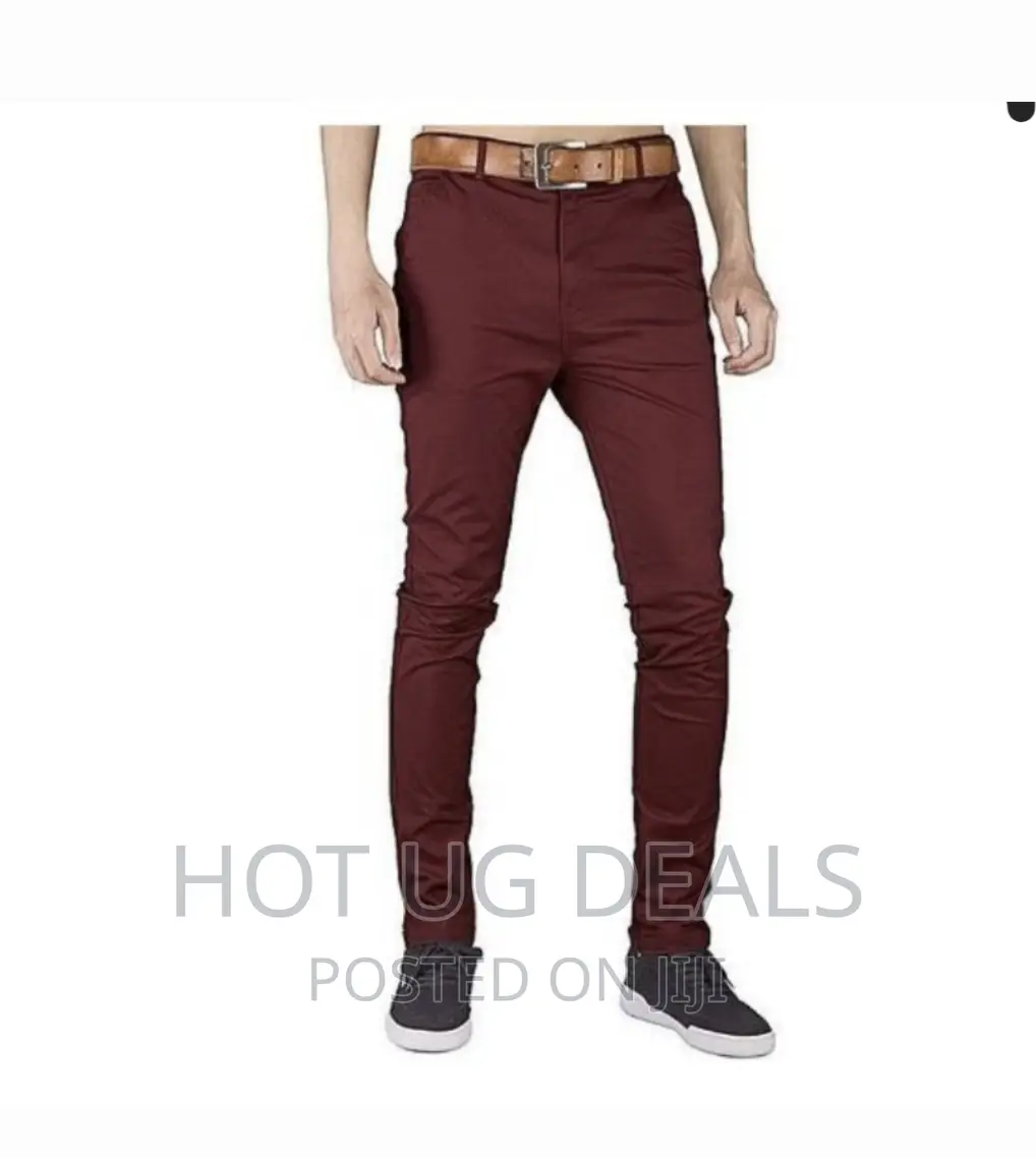 Pack Of 4 Mens Trousers - Black, Maroon, Grey, Navy Blue.