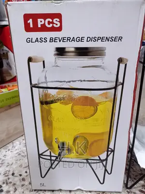 5L Glass Juice Dispenser With Stand