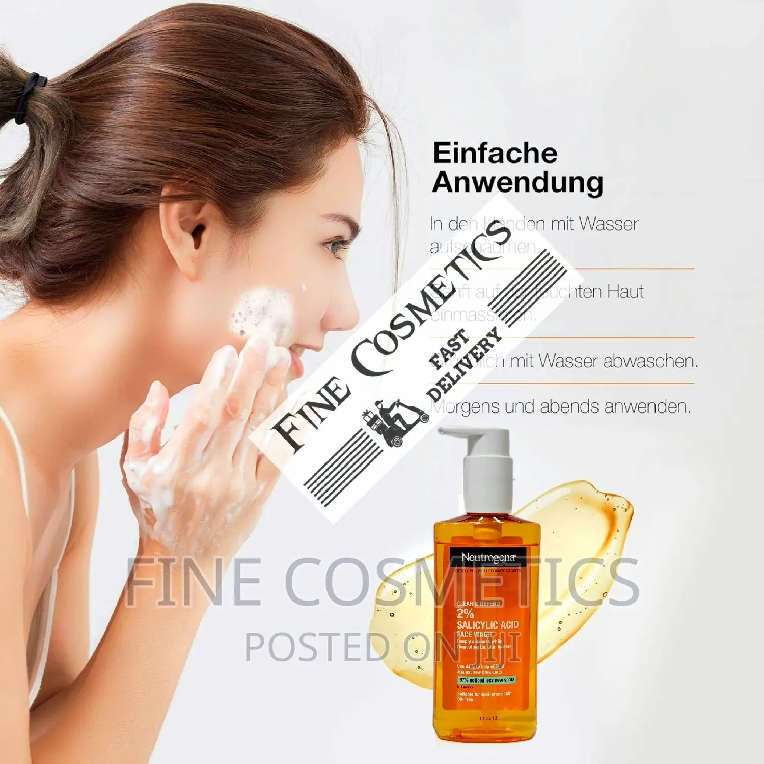 Neutrogena Oil Free Acne/Pimple Face Wash Wiz Salicylic Acid