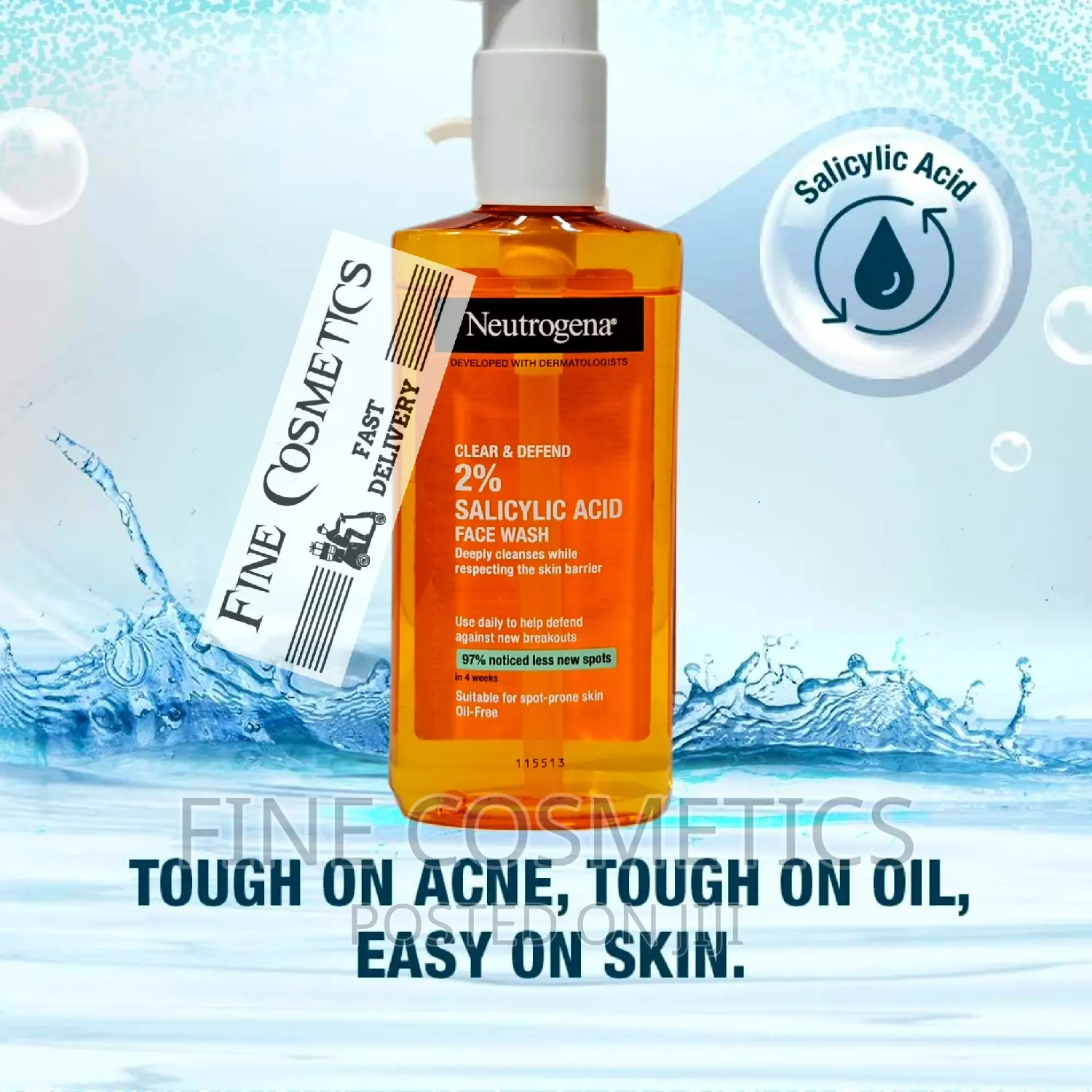 Neutrogena Oil Free Acne/Pimple Face Wash Wiz Salicylic Acid