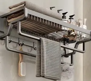 Mounted Bathroom Shelf Rack Organizer