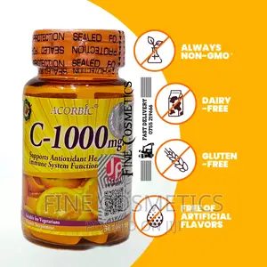 Acorbic Vitamin C 1000mg Healthy Skin + Immune Support Pills