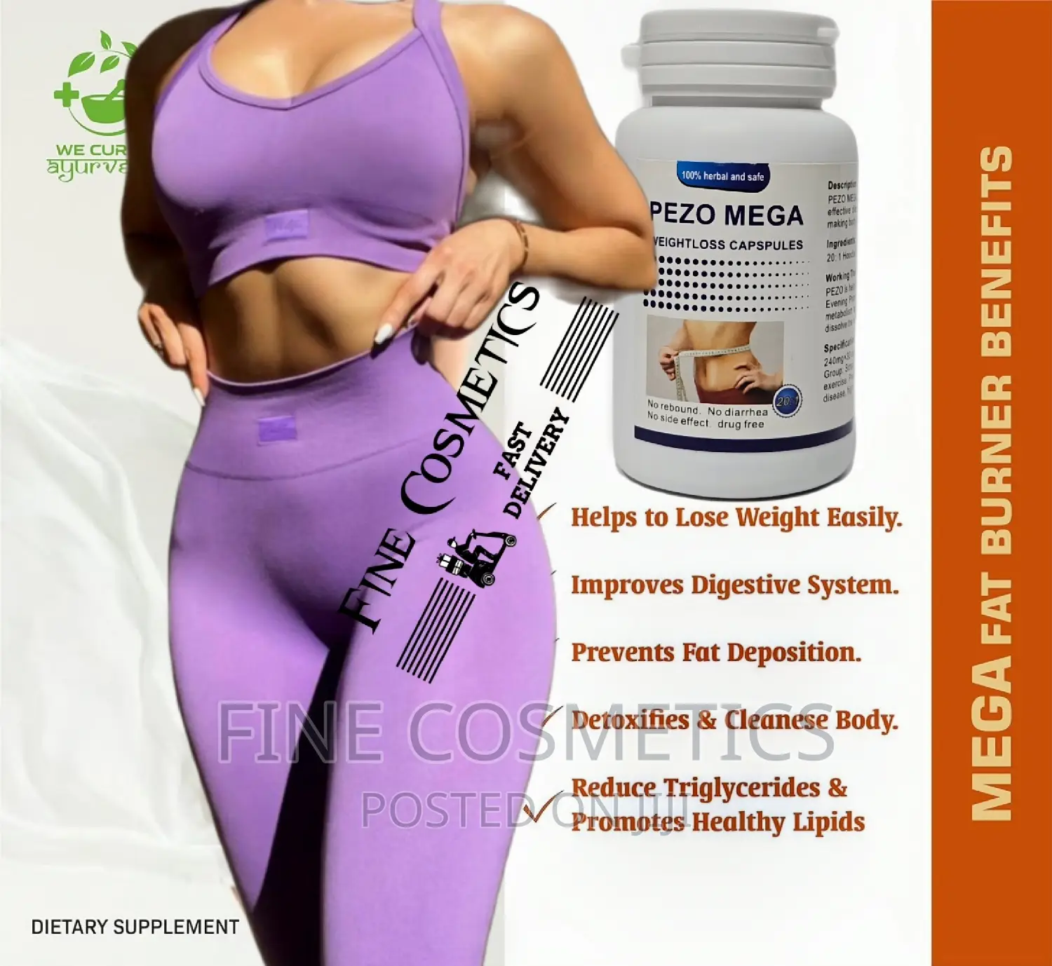 Pezo Mega Vip Weight Los Premium Slimming Fat Burner Caps Uk