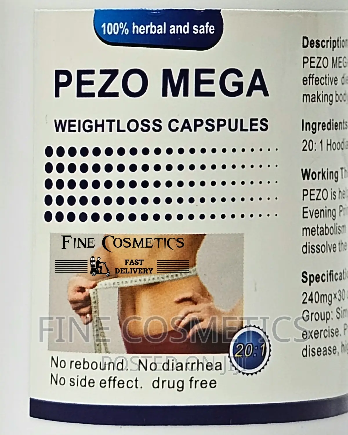 PEZO MEGA VIP Weight Los Premium Slimming Fat Burner Caps UK in Central