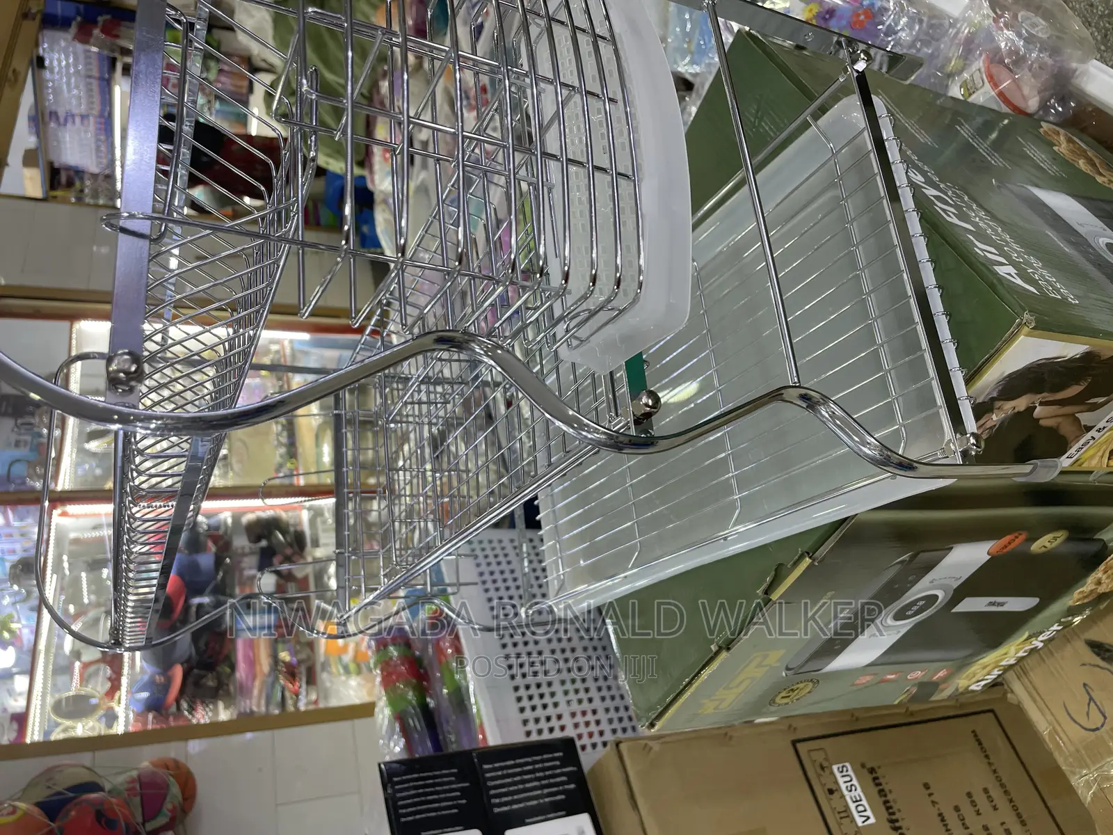 Stainless Steel 3 Layer Kitchen Dish Rack - Silver