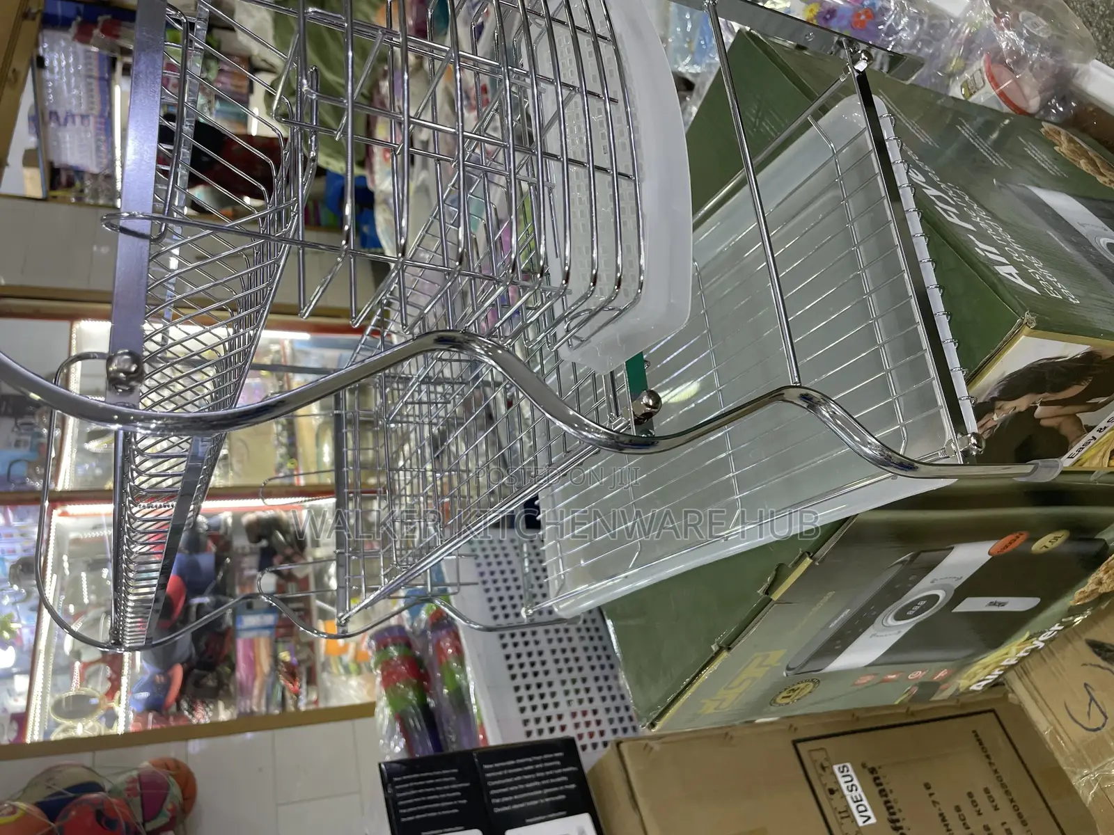 Stainless Steel 3 Layer Kitchen Dish Rack - Silver