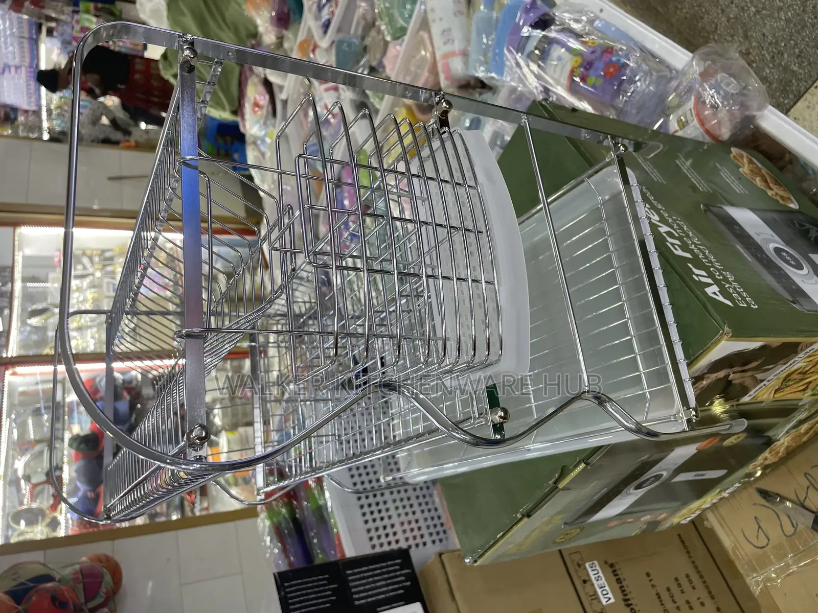 Stainless Steel 3 Layer Kitchen Dish Rack - Silver