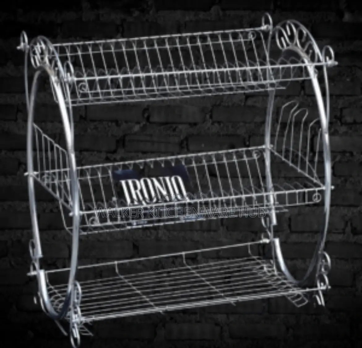 Royal 3 Layer Premium Nickel Plated Dish Rack Stand
