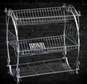 Royal 3 Layer Premium Nickel Plated Dish Rack Stand