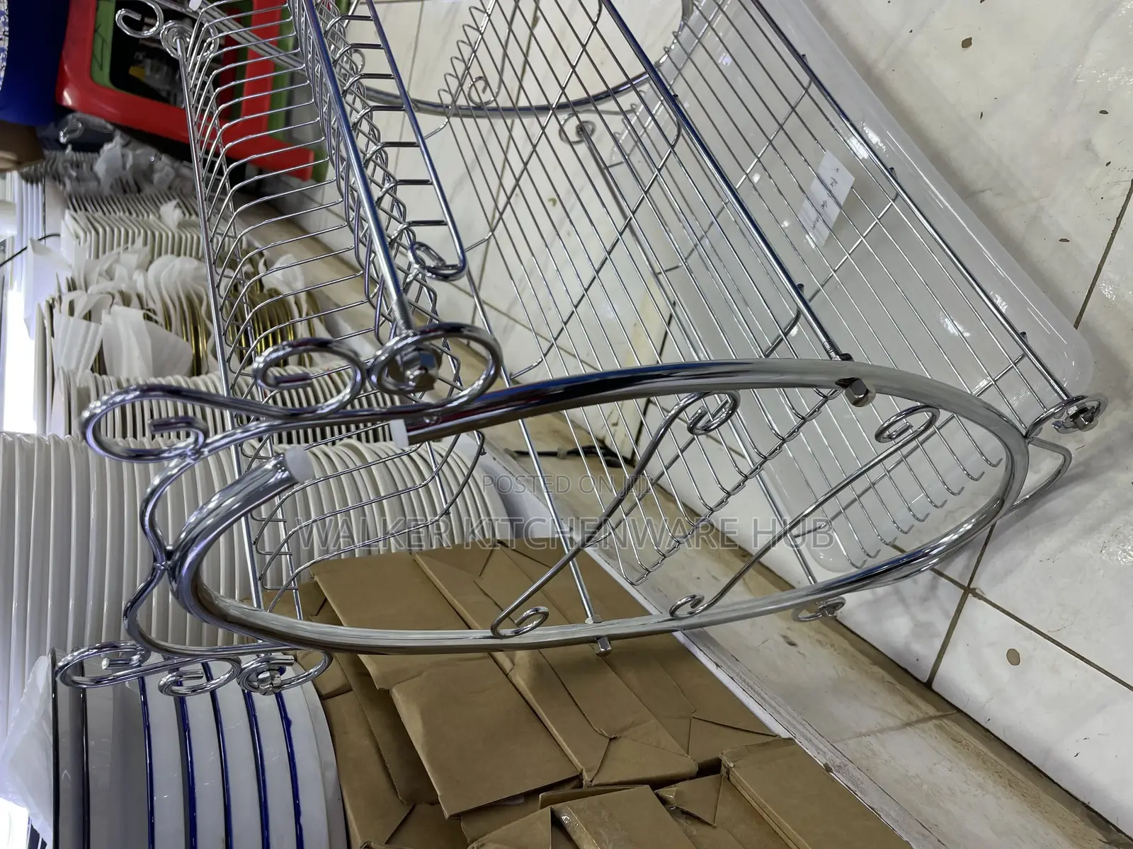 Royal 3 Layer Premium Nickel Plated Dish Rack Stand