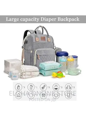 Multifunctional Baby Diaper Bag, Backpack And Bed