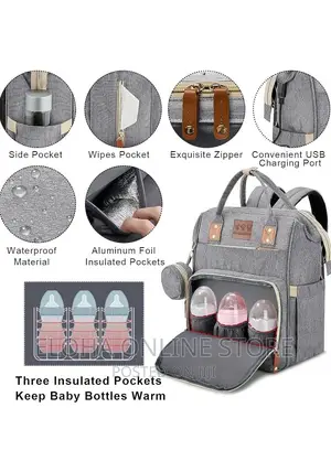 Multifunctional Baby Diaper Bag, Backpack And Bed