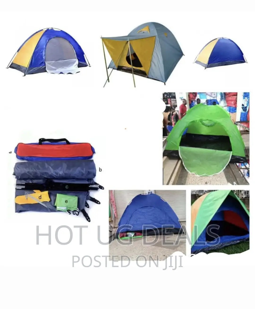 Outdoor Hiking Camping Tents Waterproof 1 Person- Multicolor