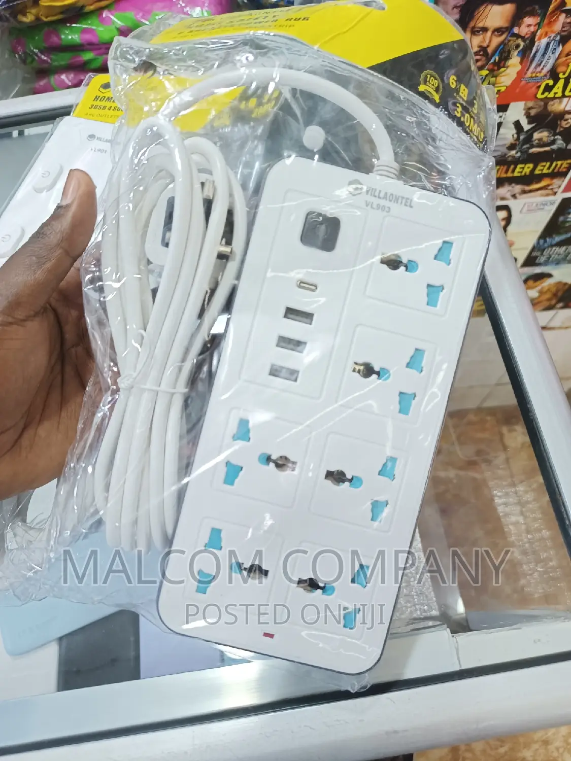 6 Position Electric Extension With USB Charging Ports