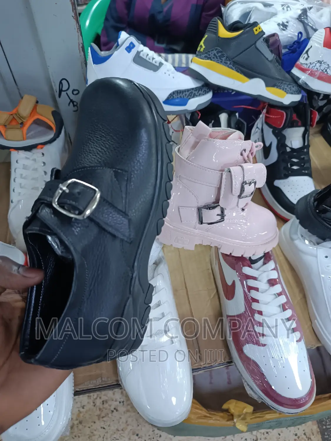 Children's School Shoes Leather and Black