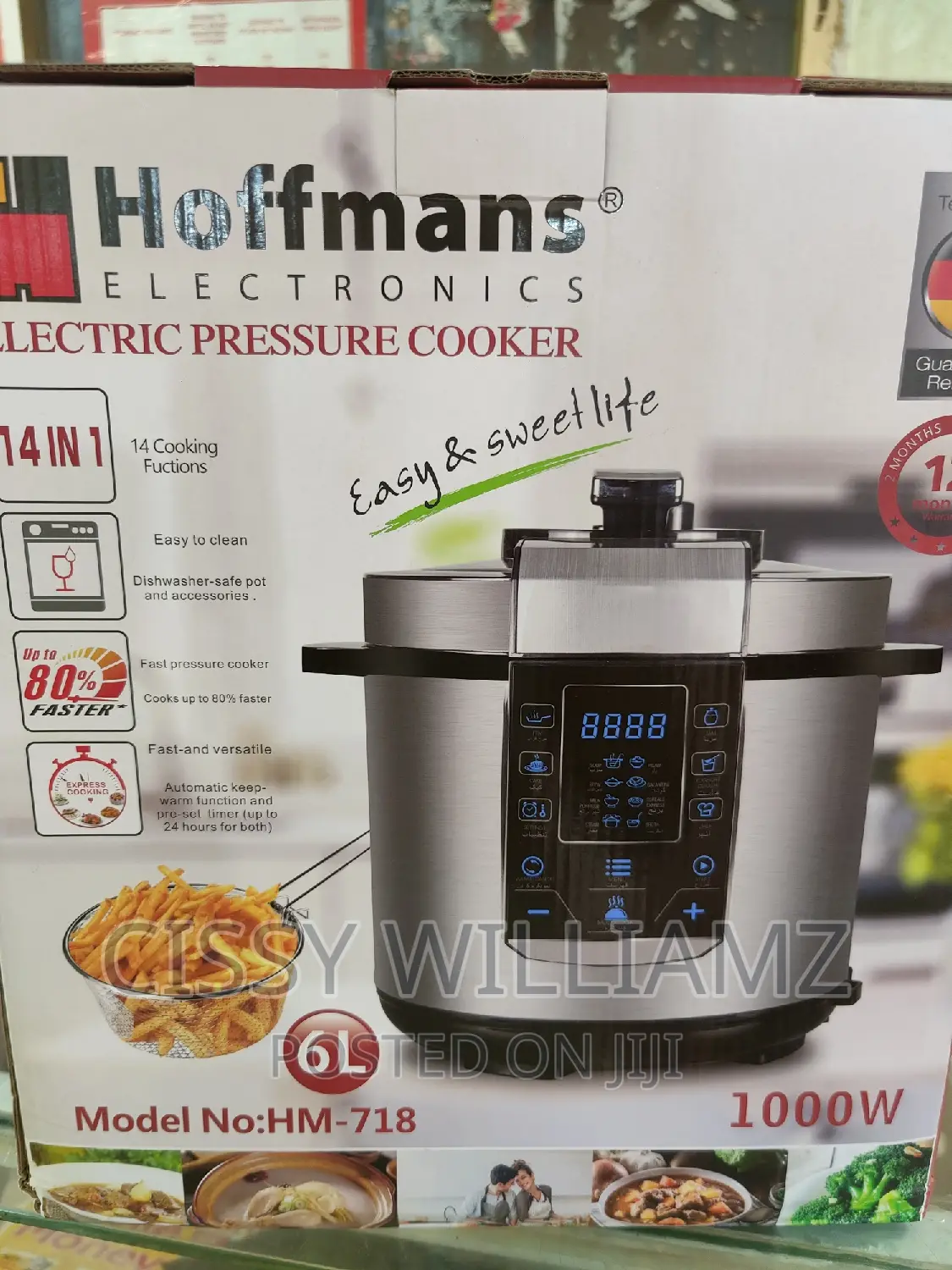 Hoffman 6l Pressure Cooker Electric Pressure Cooker